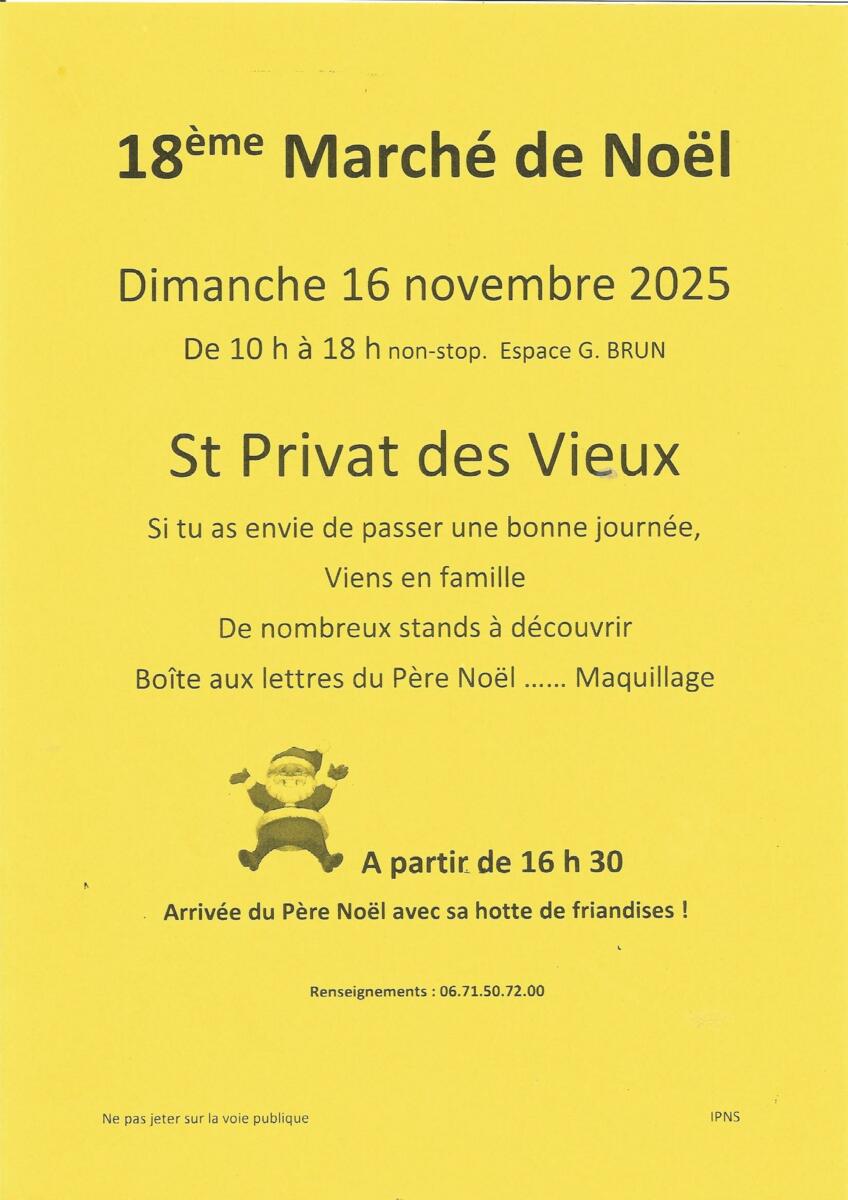 Marché de Noël de Saint Privat des vieux