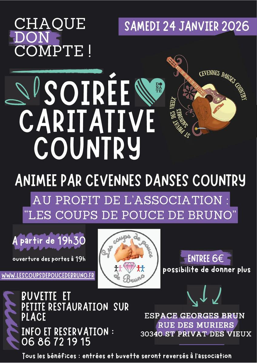 Soirée caritative danse country