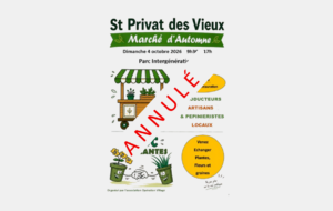 ANNULATION MARCHE D'AUTOMNE 4 OCTOBRE 2026
