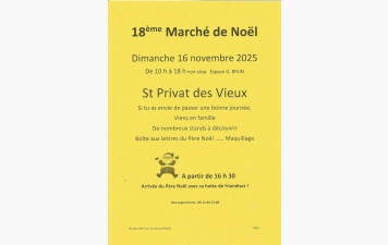 MARCHE DE NOEL ST PRIVAT DES VIEUX