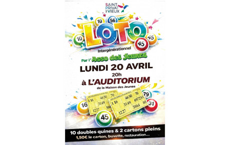 LOTO ASSOCIATION DES JEUNES DE SAINT PRIVAT